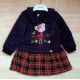Nekenia Winter Baby Girl Navy Dress Squares