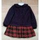 Nekenia Invierno Vestido bebé niña Marino Cuadros
