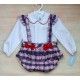 Babiné Invierno Conjunto niña Cuadros y Topitos
