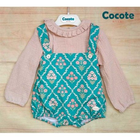 Cocote Winter Baby Boy Turquoise Set Flowers
