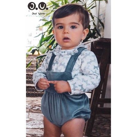 Jose Varon Winter Baby Boy Set Blue Puppys