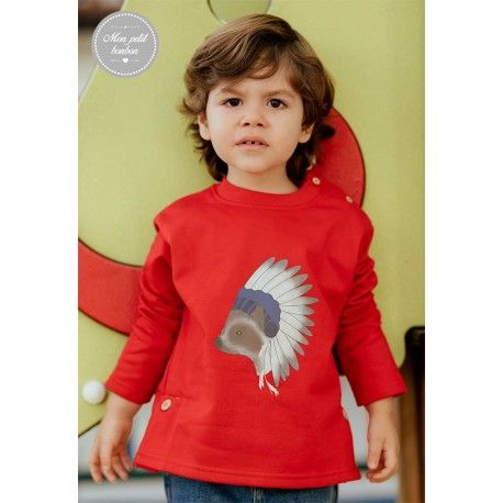 Mon Petit Bonbon Invierno Sudadera niño Mapache