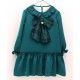 Foque Invierno Vestido niña Fluido Verde Gold