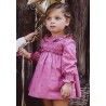 José Varón Invierno Vestido bebé niña Geranio y Rosa