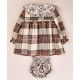 José Varón Invierno Vestido bebé niña Flores y Cuadros