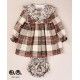 José Varón Invierno Vestido bebé niña Flores y Cuadros