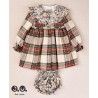 Jose Varon Winter Baby Girl Squared Dress Flowers