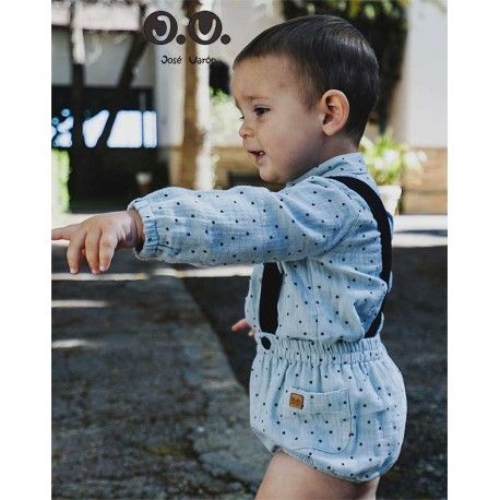 Jose Varon Winter Baby Boy Blue Set Black Stars