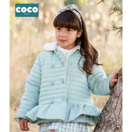 Coco Acqua Winter Girl Water Green Coat