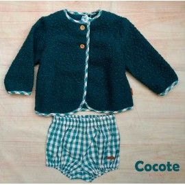 Cocote Invierno Conjunto bebé niño Turquesa Quemado
