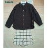 Cocote Invierno Conjunto niño Negro Cuadros