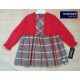 Basmartí Invierno Vestido bebé niña Ola de Frío Gris Cuadros
