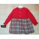 Basmartí Invierno Vestido bebé niña Ola de Frío Gris Cuadros