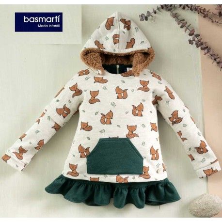 Basmartí Invierno Vestido niña Temporal Beige Zorros