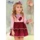 Miranda Invierno Vestido niña Rosa y Burdeos Corazón