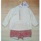 Miranda Invierno Conjunto bebé niño Blanco y Cuadritos