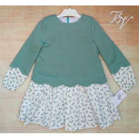 Blanca Valiente Invierno Vestido niña Verde Tekel