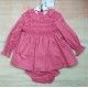 José Varón Invierno Vestido bebé niña Geranio y Rosa