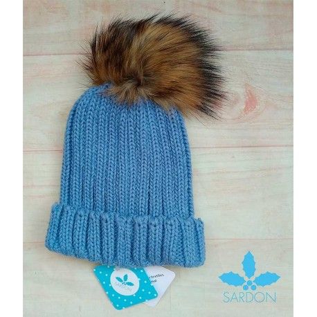 Sardon Blue Hat with Hair
