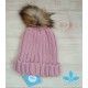 Sardon Dark Pink Hat with Hair