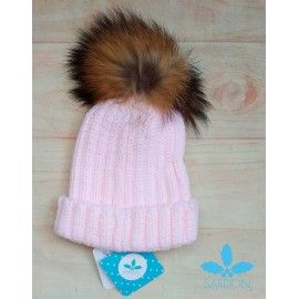 Sardon Light Pink Hat with Hair