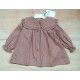Jose Varon Winter Baby Girl Dress Gray and Pink Squares