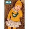 Coco Acqua Invierno Conjunto bebé niña Mostaza Gallinas