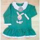 Mon Petit Bonbon Winter Girl Green Dress Rabbit