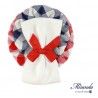 Miranda Summer Girl Pin White Tie and Squares