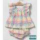 Coco Acqua Summer Baby Girl Dress Multicolor Squares