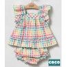 Coco Acqua Summer Baby Girl Dress Multicolor Squares