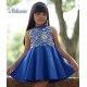 Nekenia Summer Girl Electric Blue Embroidered Dress