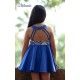 Nekenia Summer Girl Electric Blue Embroidered Dress