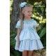 DBB Collection Summer Girl Dress Green and White Stripes
