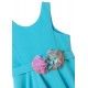 Abel & Lula Summer Girl Turquoise Crepe Dress