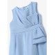 Abel & Lula Summer Girl Blue Long Romper Crepe with Tie