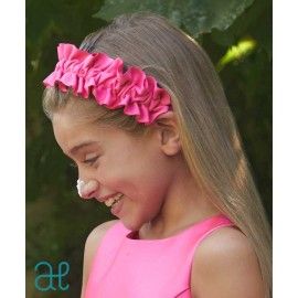 Abel&Lula Verano Diadema niña Crepe Fucsia