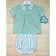 DBB Collection Summer Baby Boy Set Green and White Stripes