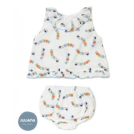 Juliana Summer Baby Girl Set Colourful Caterpillars
