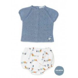 Juliana Verano Conjunto bebé niño Gusanos de Colores