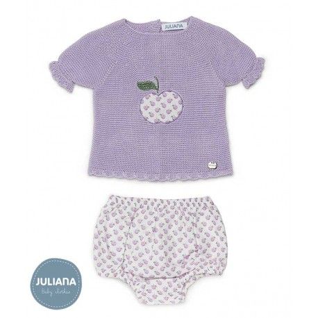 Juliana Summer Baby Girl Mauve Set Apples