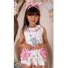 Mon Petit Bonbon Verano Conjunto niña Conejo y Vichy