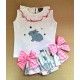 Mon Petit Bonbon Summer Girl Set Rabbit and Squares