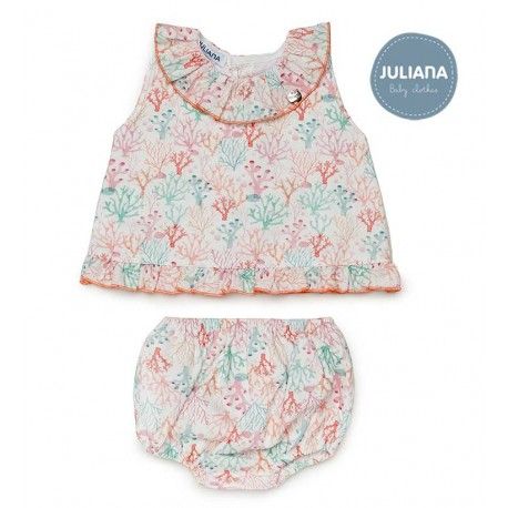 Juliana Summer Baby Girl Set Corals