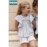 Coco Acqua Verano Conjunto niña Rayas Turquesa Claro