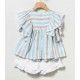 Coco Acqua Summer Girl Set Light Turquoise Stripes