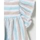 Coco Acqua Verano Conjunto niña Rayas Turquesa Claro