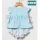Coco Acqua Verano Conjunto bebé niña Azul y Rayas