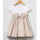 Coco Ceremony Summer Girl Beige and Camel Linen Dress