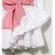 Coco Ceremonia Verano Vestido niña Blanco Plumeti Bordado Manga